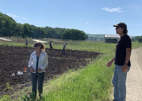 Soil Restoration Plot with Dr, Sara Baer and Dr. John Blair 